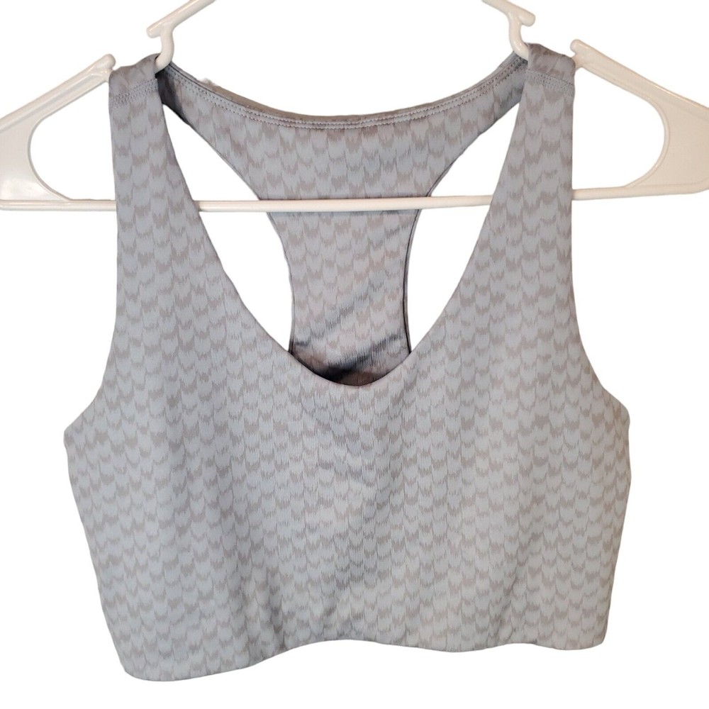 Z by Zella Women's Sports Bra Size Medium Blue Grat Houndstooth Workout Gym